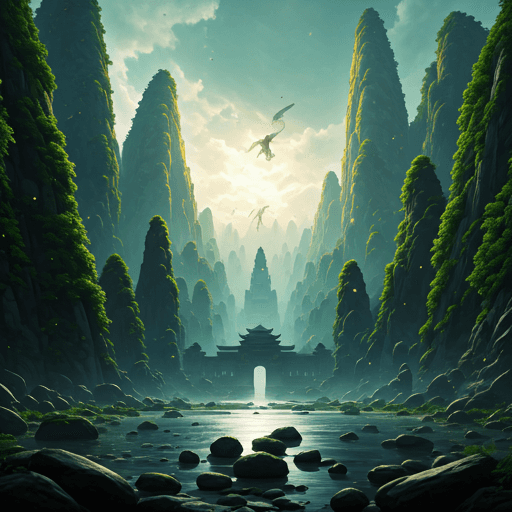 Khế Ước Lạc Hồng — MMORPG cultivation fantasy concept artwork